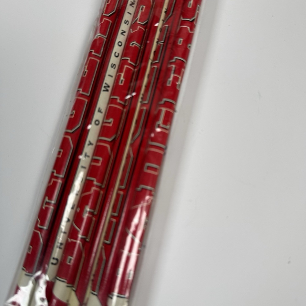 Wincraft‎ University Of Wisconsin Badgers Pencils 6 Pack New